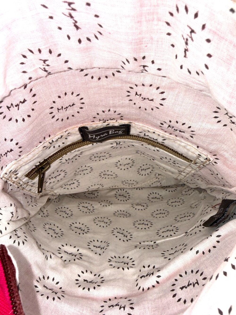 Mrya Bag Rosa Verde Leather, Upcycled Canvas & Hairon Crossbody Bag - NEW - Picture 11 of 13